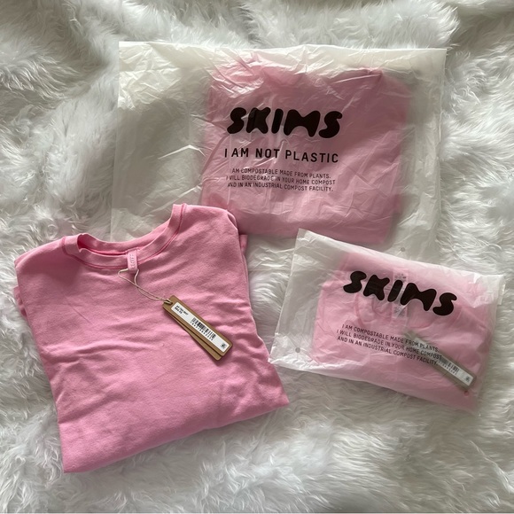 READY TO SHIP 💗 NWT Skims Cotton Jersey Long Sleeve T-Shirt - Picture 5 of 6